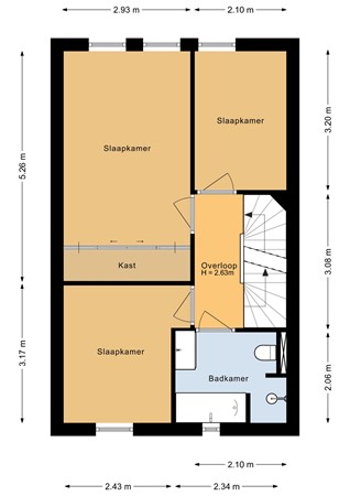 Floorplan - De Schans 28, 6733 ER Wekerom